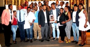 WSU's rugby team after scooping top prize in the 'Code of the Year' category