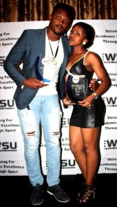 WSU All Blacks rugby captain Ndzondelelo Gemashe together with Vuyolwethu Mahobe. 